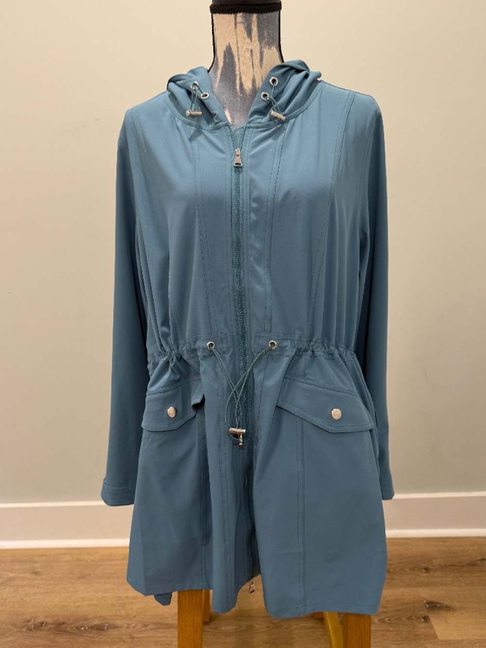 Soft Surroundings Starla Packable Jacket in Brittany Blue Size L